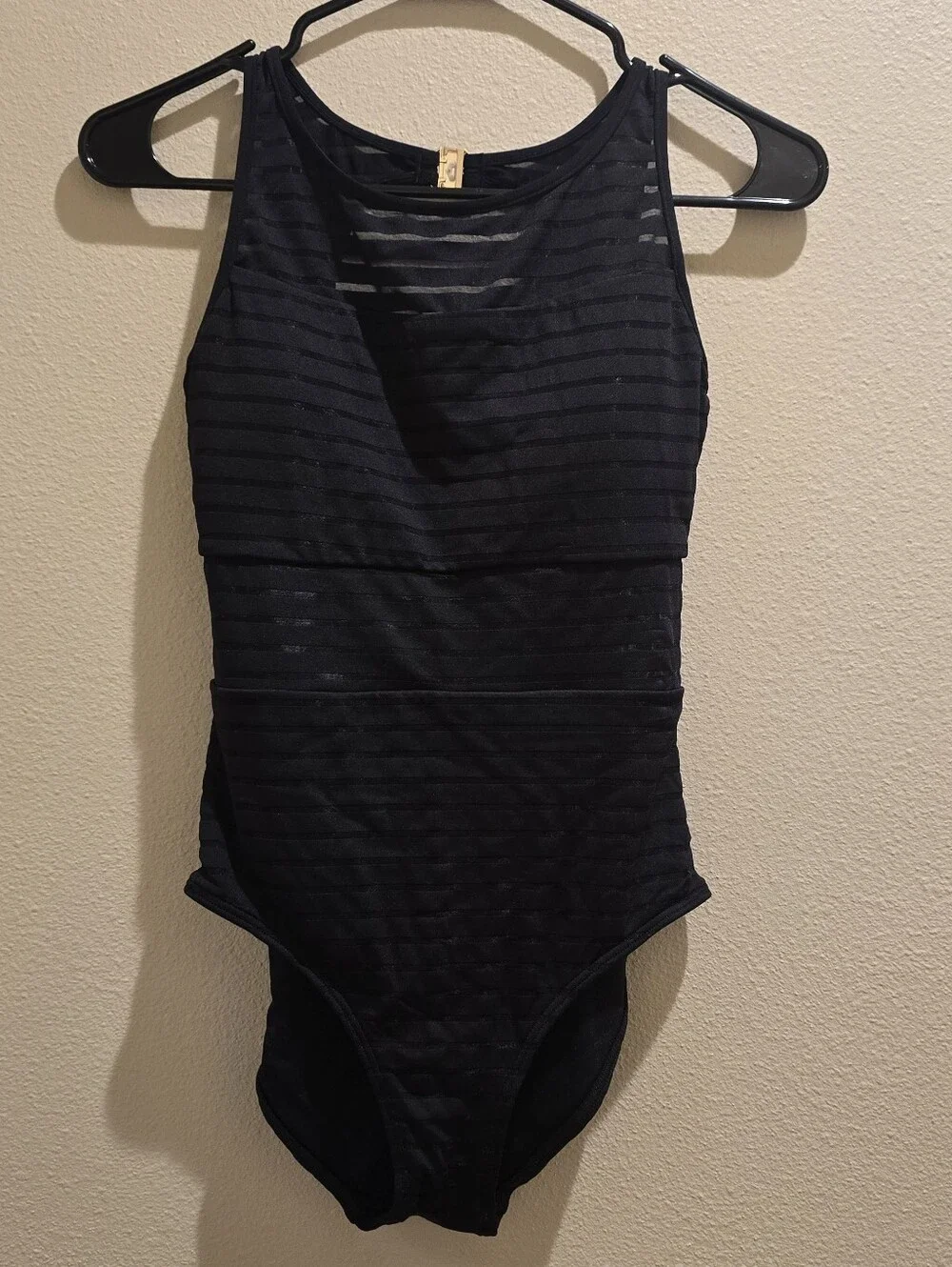 NWT Jets Australia-Jessika Allen Mesh-Trim Swimsuit Black Sz 6